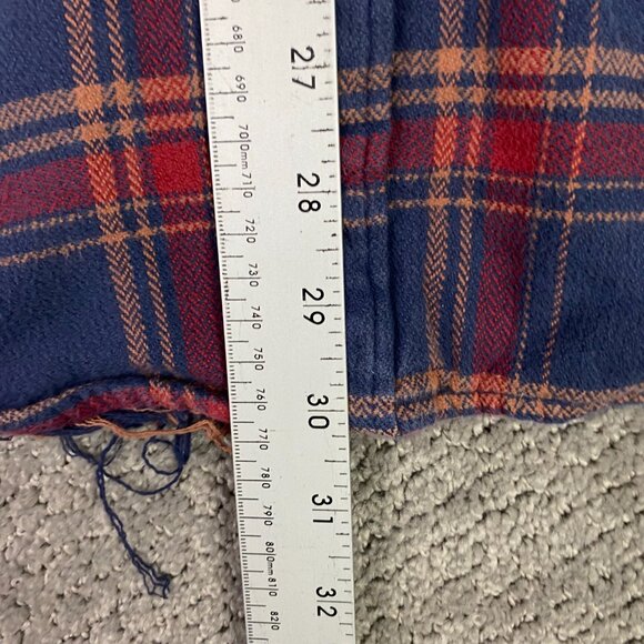 Criquet Flannel Pearl Snap Shirt Jacket Shacket Heavyweight Men's XL Plaid Red - Picture 10 of 13